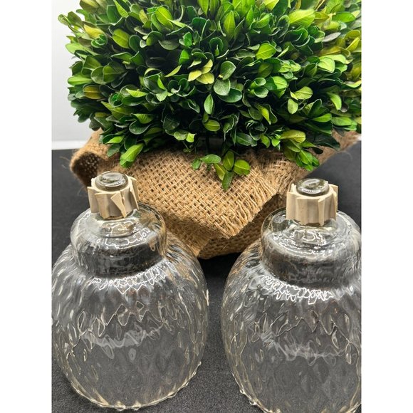 Home Interiors Diamond Optic Peg Votive Candle Holders 1214 BL Set of 2 - Picture 4 of 14